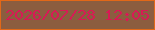 文字の大きさ：5、枠の色：e26818、背景の色：8c5d3f、文字の色：d81a55 無料ブログパーツのブログ時計