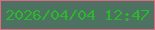 文字の大きさ：3、枠の色：e26983、背景の色：4e7262、文字の色：2bb82d 無料ブログパーツのブログ時計