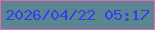 文字の大きさ：3、枠の色：e26ab8、背景の色：5d8591、文字の色：2c42ec 無料ブログパーツのブログ時計