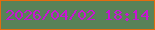 文字の大きさ：1、枠の色：e26c0e、背景の色：588258、文字の色：c715d3 無料ブログパーツのブログ時計