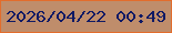 文字の大きさ：2、枠の色：e26d2c、背景の色：bf8d6b、文字の色：101a64 無料ブログパーツのブログ時計
