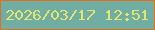 文字の大きさ：5、枠の色：e26e1f、背景の色：70ada3、文字の色：e4e471 無料ブログパーツのブログ時計