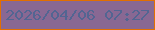 文字の大きさ：4、枠の色：e26f01、背景の色：896893、文字の色：536592 無料ブログパーツのブログ時計
