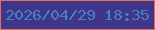 文字の大きさ：5、枠の色：e26f5c、背景の色：3f368a、文字の色：4a7dc9 無料ブログパーツのブログ時計
