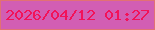 文字の大きさ：2、枠の色：e27173、背景の色：d25eb3、文字の色：f21259 無料ブログパーツのブログ時計