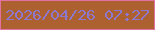 文字の大きさ：5、枠の色：e271a3、背景の色：ae6130、文字の色：8e78cd 無料ブログパーツのブログ時計