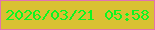 文字の大きさ：1、枠の色：e272b0、背景の色：d9c132、文字の色：0cf622 無料ブログパーツのブログ時計