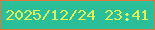 文字の大きさ：1、枠の色：e2763f、背景の色：2abf98、文字の色：daf35d 無料ブログパーツのブログ時計