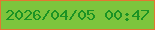 文字の大きさ：5、枠の色：e27732、背景の色：7dc53d、文字の色：1b9324 無料ブログパーツのブログ時計