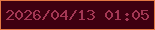 文字の大きさ：3、枠の色：e27843、背景の色：3e0010、文字の色：a33754 無料ブログパーツのブログ時計
