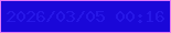文字の大きさ：4、枠の色：e279f9、背景の色：1a07d8、文字の色：2717e7 無料ブログパーツのブログ時計