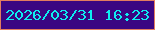 文字の大きさ：3、枠の色：e27c5f、背景の色：3a0682、文字の色：0eedf0 無料ブログパーツのブログ時計
