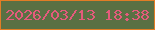 文字の大きさ：3、枠の色：e27d25、背景の色：5a7043、文字の色：e45b7c 無料ブログパーツのブログ時計