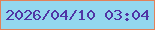 文字の大きさ：4、枠の色：e28159、背景の色：93d7ee、文字の色：5036a5 無料ブログパーツのブログ時計