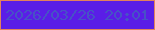 文字の大きさ：3、枠の色：e2825d、背景の色：5a1ee7、文字の色：4752c6 無料ブログパーツのブログ時計