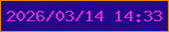 文字の大きさ：1、枠の色：e2840c、背景の色：24078d、文字の色：d328cd 無料ブログパーツのブログ時計
