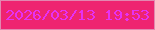 文字の大きさ：2、枠の色：e288b0、背景の色：ee2470、文字の色：e631f3 無料ブログパーツのブログ時計
