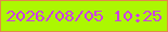 文字の大きさ：1、枠の色：e2894a、背景の色：acf702、文字の色：cd40e1 無料ブログパーツのブログ時計