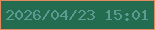 文字の大きさ：4、枠の色：e28962、背景の色：236c4f、文字の色：5c9a92 無料ブログパーツのブログ時計