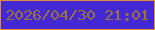 文字の大きさ：5、枠の色：e28a35、背景の色：4329d4、文字の色：9c703f 無料ブログパーツのブログ時計
