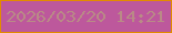 文字の大きさ：5、枠の色：e28b00、背景の色：bd589c、文字の色：b98a86 無料ブログパーツのブログ時計