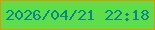 文字の大きさ：4、枠の色：e29402、背景の色：5edf4a、文字の色：05898e 無料ブログパーツのブログ時計