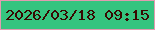 文字の大きさ：2、枠の色：e29bb0、背景の色：35c47f、文字の色：380901 無料ブログパーツのブログ時計