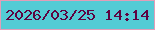 文字の大きさ：5、枠の色：e29eb8、背景の色：53ccd5、文字の色：5d0441 無料ブログパーツのブログ時計