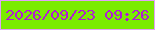 文字の大きさ：5、枠の色：e2a1f9、背景の色：7aec01、文字の色：b21cd3 無料ブログパーツのブログ時計