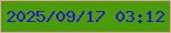 文字の大きさ：5、枠の色：e2a3ac、背景の色：4a9c08、文字の色：2512d5 無料ブログパーツのブログ時計