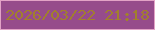 文字の大きさ：1、枠の色：e2a3c6、背景の色：964c8b、文字の色：a17f2d 無料ブログパーツのブログ時計