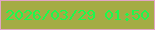 文字の大きさ：2、枠の色：e2a5c7、背景の色：a4ac45、文字の色：1bfa4d 無料ブログパーツのブログ時計