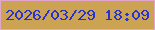文字の大きさ：4、枠の色：e2a5cc、背景の色：cca352、文字の色：2632d2 無料ブログパーツのブログ時計