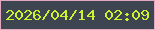 文字の大きさ：5、枠の色：e2a8c1、背景の色：3c4550、文字の色：ccf32d 無料ブログパーツのブログ時計