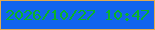 文字の大きさ：2、枠の色：e2aa50、背景の色：1164ee、文字の色：0ab32a 無料ブログパーツのブログ時計