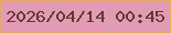 文字の大きさ：5、枠の色：e2aa62、背景の色：e39ab4、文字の色：5b3c2d 無料ブログパーツのブログ時計