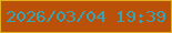 文字の大きさ：5、枠の色：e2ad1e、背景の色：bb5009、文字の色：36a3b6 無料ブログパーツのブログ時計