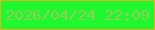文字の大きさ：3、枠の色：e2b21f、背景の色：1ff82e、文字の色：95cd59 無料ブログパーツのブログ時計