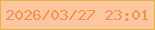 文字の大きさ：2、枠の色：e2b247、背景の色：fcc79f、文字の色：ed935a 無料ブログパーツのブログ時計