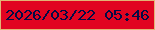 文字の大きさ：4、枠の色：e2b475、背景の色：e10421、文字の色：030c46 無料ブログパーツのブログ時計