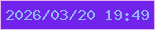 文字の大きさ：3、枠の色：e2b4f0、背景の色：7123ec、文字の色：8fb6f9 無料ブログパーツのブログ時計