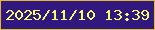 文字の大きさ：2、枠の色：e2b733、背景の色：30187e、文字の色：f2fd6d 無料ブログパーツのブログ時計