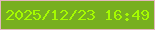 文字の大きさ：1、枠の色：e2b7be、背景の色：77af20、文字の色：a5fb01 無料ブログパーツのブログ時計