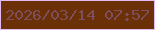 文字の大きさ：1、枠の色：e2baf4、背景の色：6c3007、文字の色：7d4e5b 無料ブログパーツのブログ時計