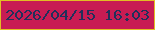 文字の大きさ：2、枠の色：e2be24、背景の色：c81c53、文字の色：21305b 無料ブログパーツのブログ時計