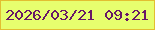 文字の大きさ：2、枠の色：e2be31、背景の色：e7fe6e、文字の色：681867 無料ブログパーツのブログ時計