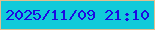 文字の大きさ：2、枠の色：e2bf8e、背景の色：11cada、文字の色：1d09e2 無料ブログパーツのブログ時計