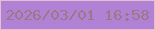 文字の大きさ：2、枠の色：e2c0cd、背景の色：b181d6、文字の色：997986 無料ブログパーツのブログ時計