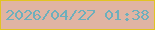 文字の大きさ：3、枠の色：e2c323、背景の色：e0b4a3、文字の色：6dafbc 無料ブログパーツのブログ時計