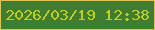 文字の大きさ：3、枠の色：e2c351、背景の色：407d2f、文字の色：c2cd22 無料ブログパーツのブログ時計